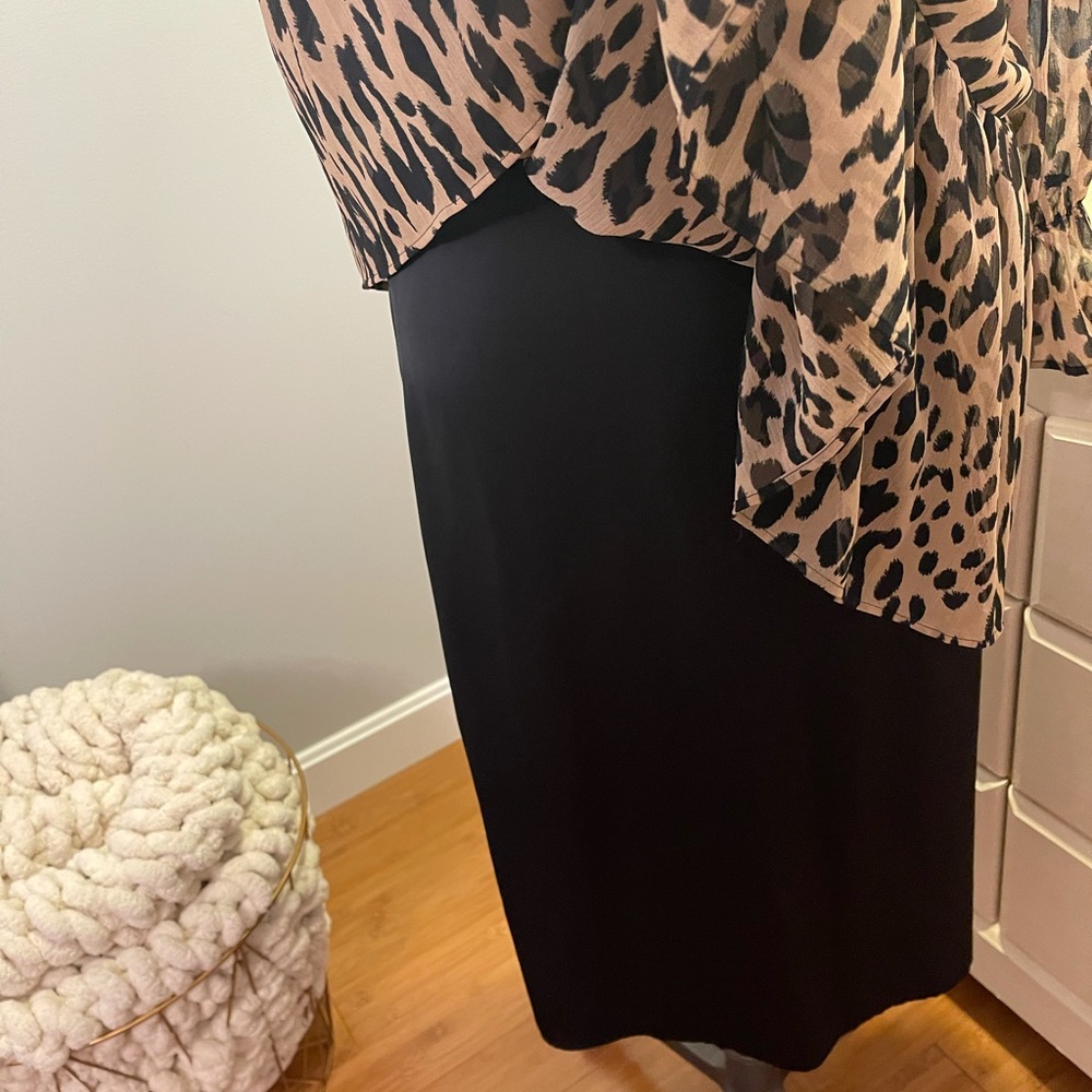 Leopard Print Maxi Dress - Brown/Black - Picture 6 of 6